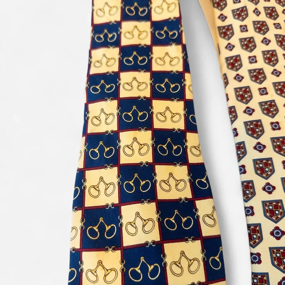 Vintage 100% Silk Designer Tie Bundle 6pc Tommy Hilfiger Dior Feraud